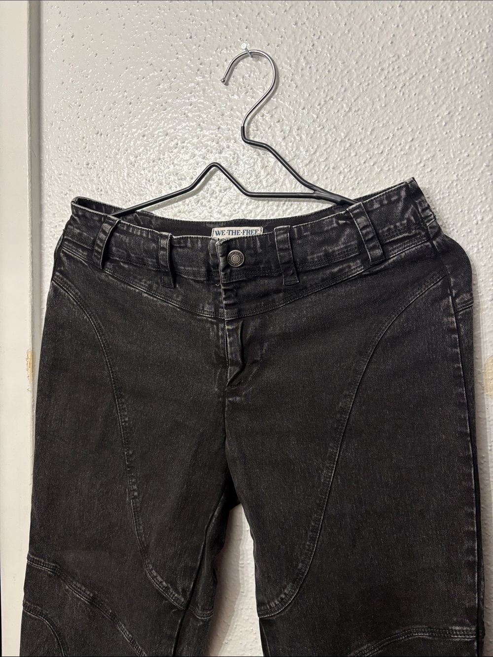 We The Free Black Skinny Jeans with Paneled Seams